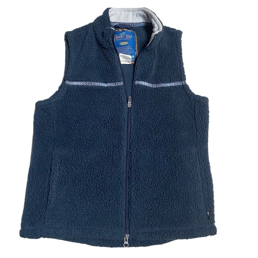 Horny Toad Navy Blue Fleece Zip Front Vest M